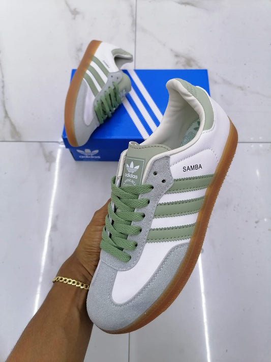 Adidas Samba White/ Green