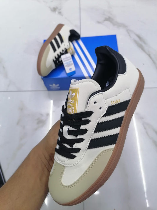 Adidas Samba White/Beige/ Black