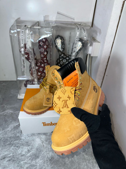 Louis Vuitton x Timberland 6 Inch Ankle Boot 'Embossed Monogram - Wheat'