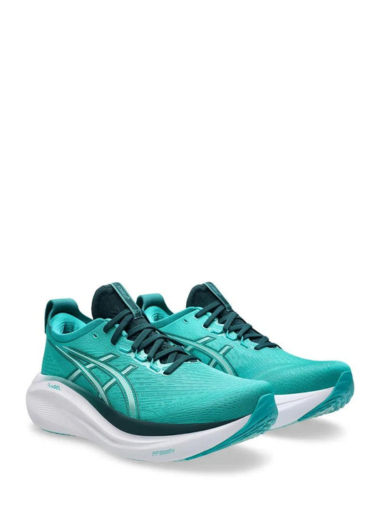 ASICS GEL NIMBUS 27 ‘WAVE TEAL/SAXON GREEN’