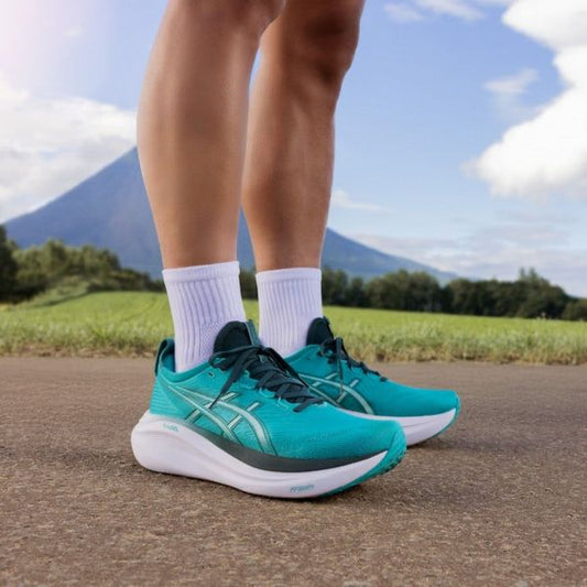 ASICS GEL-NIMBUS 27 ‘WAVE TEAL/SAXON GREEN’