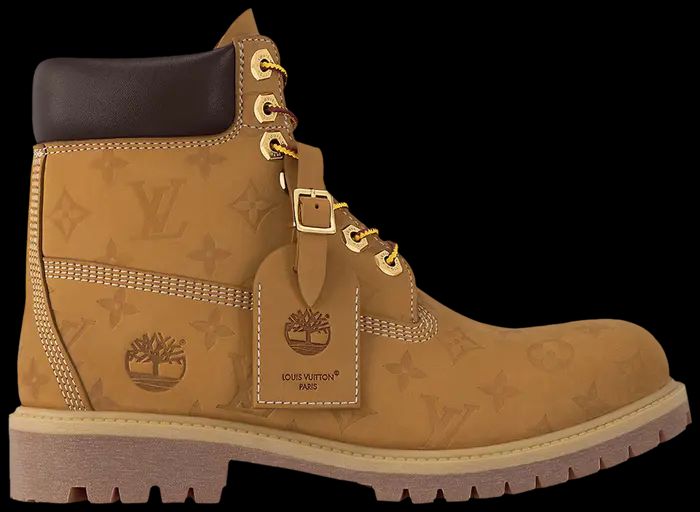 Louis Vuitton x Timberland 6 Inch Ankle Boot 'Embossed Monogram - Wheat'
