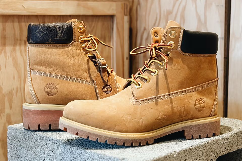 Louis Vuitton x Timberland 6 Inch Ankle Boot 'Embossed Monogram - Wheat'