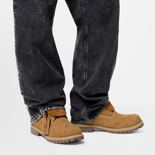 Louis Vuitton x Timberland 6 Inch Ankle Boot 'Embossed Monogram - Wheat'